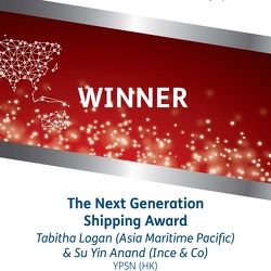 YPSN (HK) winning the Lloyds List Asia, Singapore (2016) 